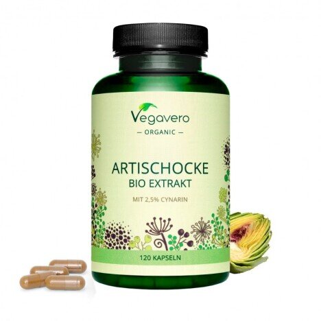 Vegavero Organic Artichoke 650 mg, 120 capsule (Anghinare)