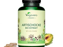 Vegavero Organic Artichoke 650 mg, 120 capsule (Anghinare)